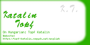 katalin topf business card